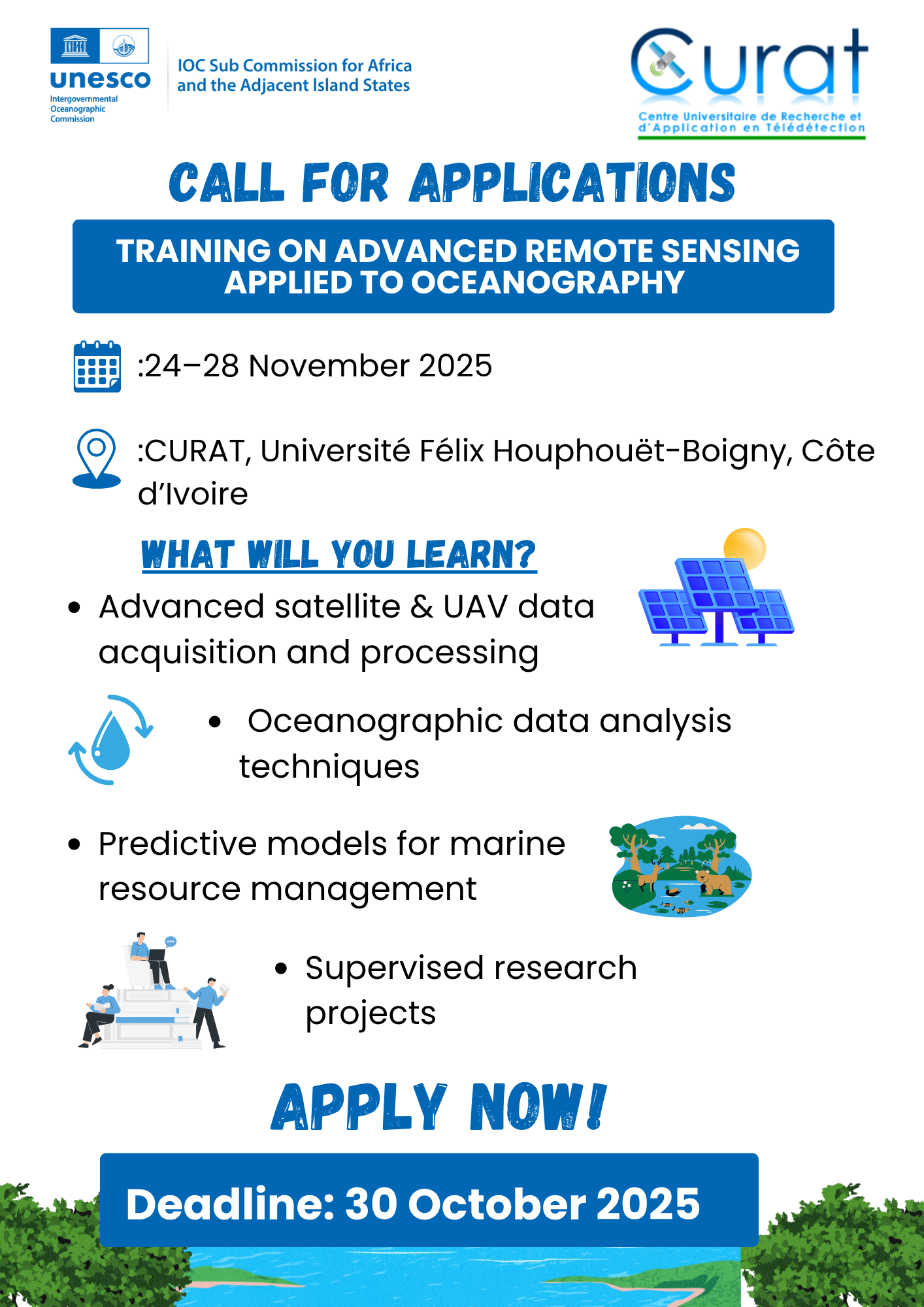 Call for Training on Advanced Remote Sensing Applied to Oceanography
