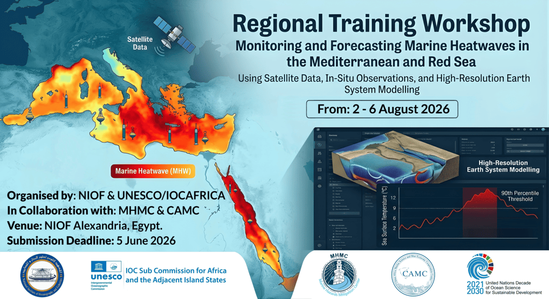 Call for Applications: Regional Training on Monitoring and Forecasting Marine Heatwaves in the Mediterranean and Red Sea